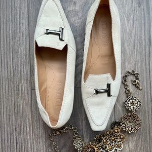 TOD’S Suede Flat Loafers